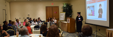 Spring Training Workshop Family Support Network staff gather in a workshop