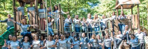 2022 Staff MFN's employees on the playground.