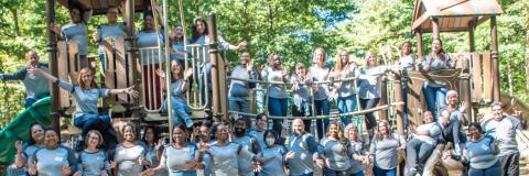 MFN's employees on the playground.