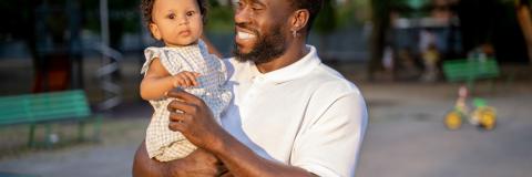 Dad and daughter at the playground