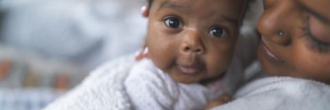 Workgroup on newborn home visiting. Mom and newborn baby.