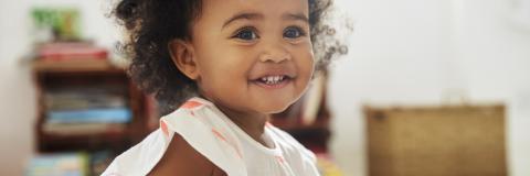Smiling baby girl. 