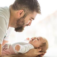 Father admiring son.