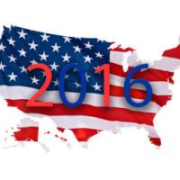 2016 us presidential elections map concept isolated on white background