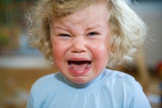 Too Many Tantrums Crying toddler girl.