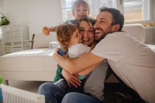 Still Spanking Family group hug.
