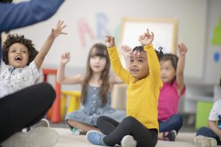 All our kin Children at circle time.