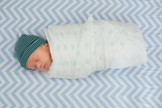 Month of the Young Child #3 Swaddled baby boy.