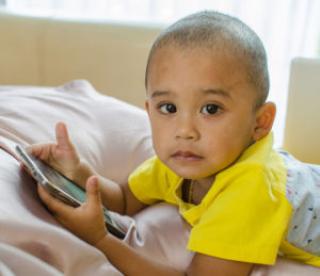 Little boy on cellphone