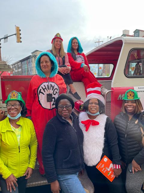 FSC staff dressed for Dr. Seuss.